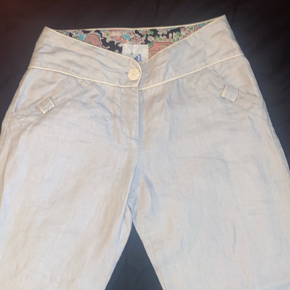Vintage linen trousers wide leg mermaid/size 2